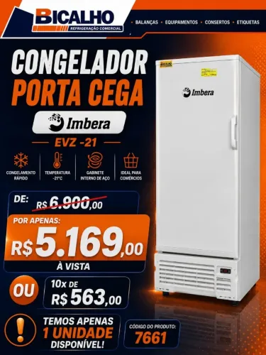 CONGELADOR IMBERA PORTA CEGA - PRODUTO DE MOSTRUÁRIO