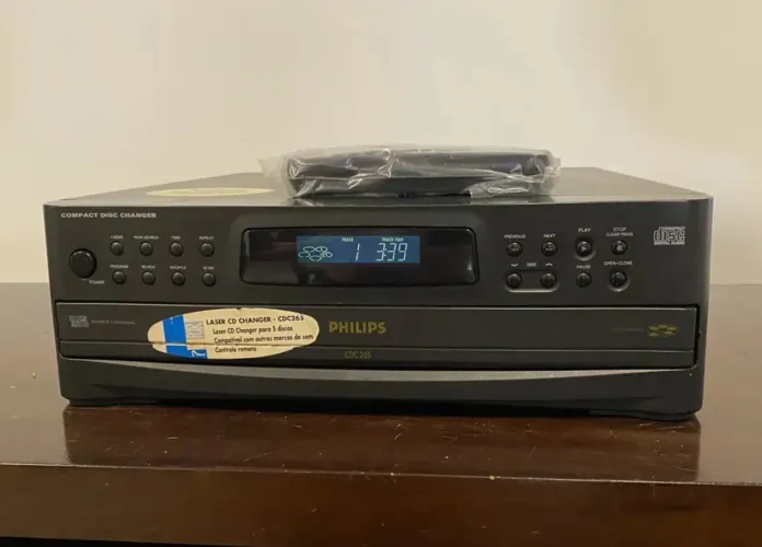 Cd Player Philips Cdc265 Para 5 Cds Revisado Controle Remoto