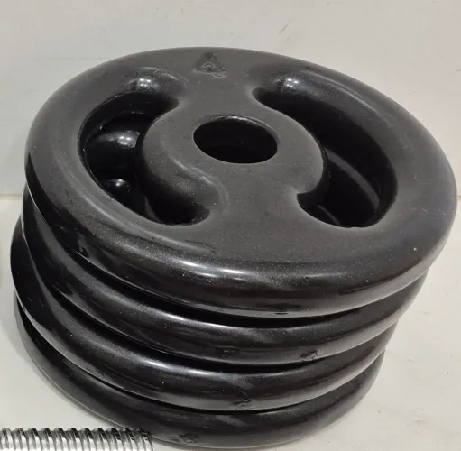 Kit 4 Anilhas Emborrachadas de 4 Kg - Furo 31mm