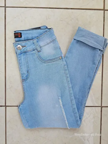 Calça Jeans Feminina Cropped