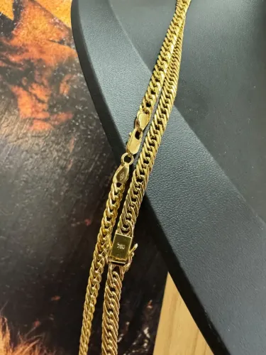 Corrente Groumet de ouro 18k procedência garantia eterna