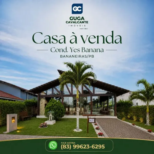 CONDOMÍNIO YES BANANA BANANEIRAS/PB. Casa à venda com 4 suítes