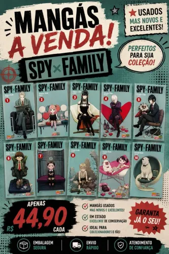 Mangá SpyxFamily Volumes 1 ao 10