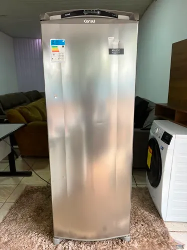 Geladeira Cônsul Inox Frost Free 324lts Semi Nova - Entrega Grátis