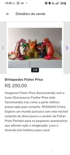 Cenário e dinossauro Fisher Price