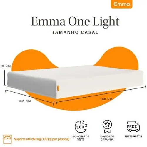 2 Colchões Emma One USADO 138x188 / Colchão Emma One Light