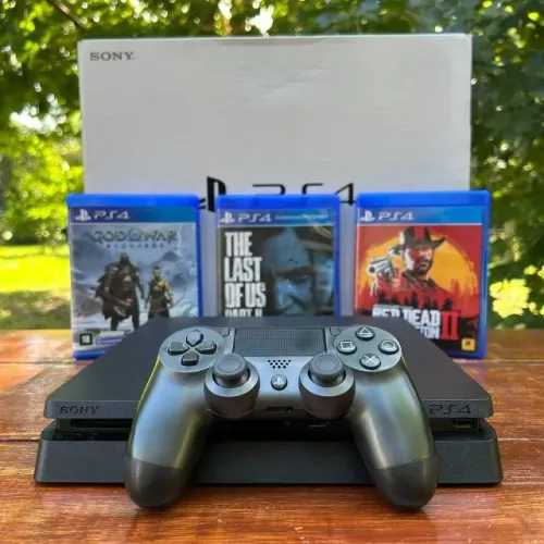Console PS4 Slim 1TB Impecável Com Garantia e Jogo Incluso