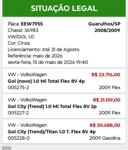 Volkswagen Gol Geração V 1.0 8V MI Total Flex Mec. 4P 2009