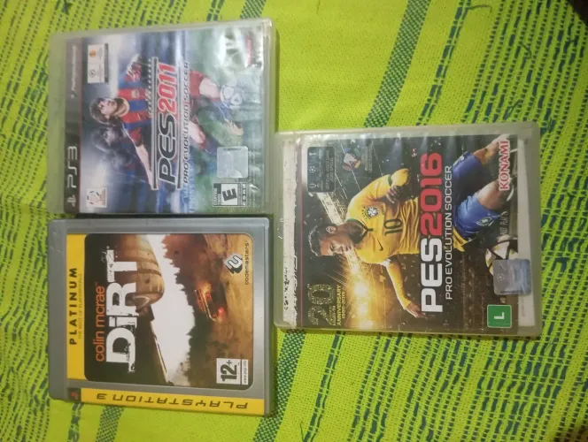 Jogos PS3 Originais - PES 2011, PES 2016 e Colin McRae DiRT
