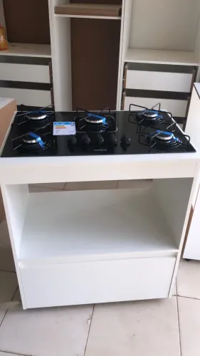 Armário e Fogão Cooktop Para 05 Bocas