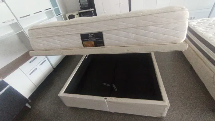 Cama box Queen size Colchão king Koil baú molas ensacandas 