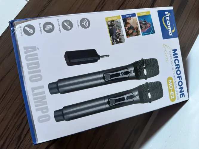 Microfone sem fio duplo