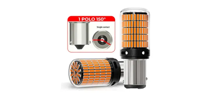 Par de Leds Pisca Seta Laranja Âmbar 1 Polo Universal Celta Palio Gol Saveiro Onix Polo