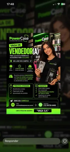 PRECISAMOS DE VENDEDORA
