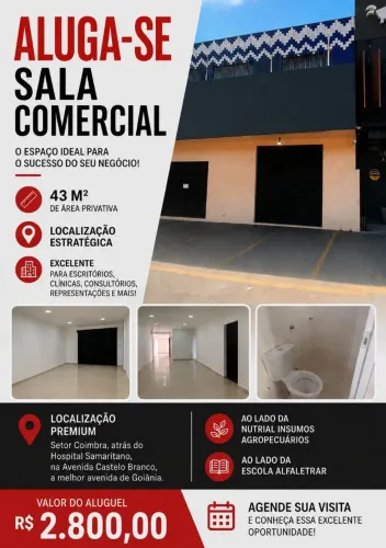 Aluga-se se sala comercial