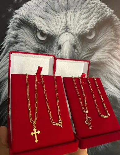 Corrente de ouro 18k com pingente