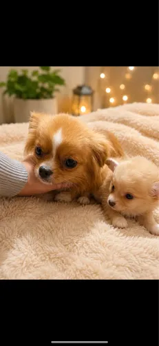 Filhote de chihuahua lindos pais no local