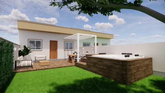 Casa de 43m² com pátio em Jaguaruna/SC