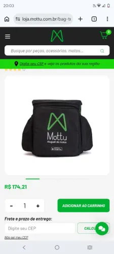 Bolsa térmica mochila mottu - 80 litros 