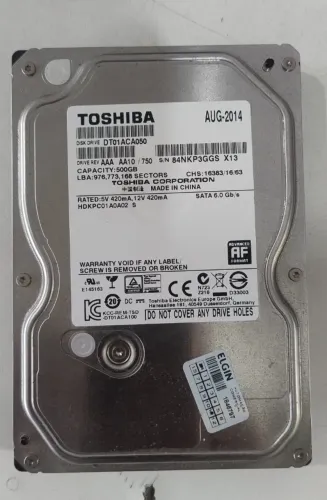 HD TOSHIBA 500GB 7200 RPM
