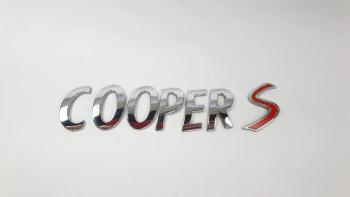 Emblema Letras Do Mini Cooper S F56 2018 A 2021 Prateado