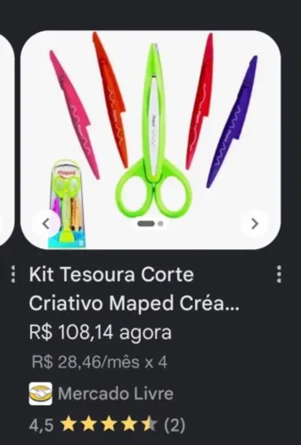 Kit de tesoura Maped 4 lâminas 