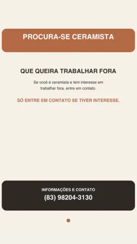 Vaga de emprego 