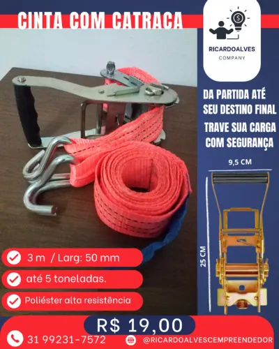 CINTA COM CATRACA 3 METROS POR 50MM