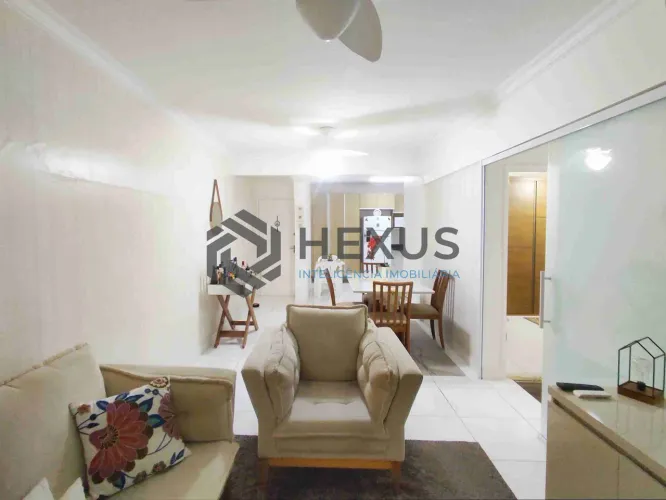 Apartamento com varanda e vista livre na Praia das Astúrias, Guarujá-SP - 2 Quartos, 1 Vag