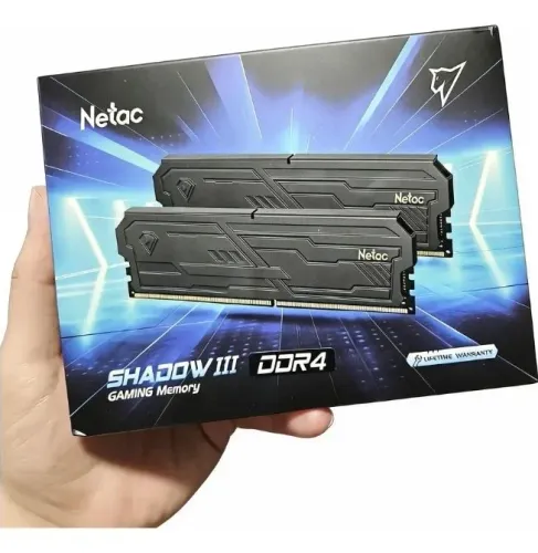Memória Ram Ddr4 16gb (2x8gb) Netac Shadow 3200mhz