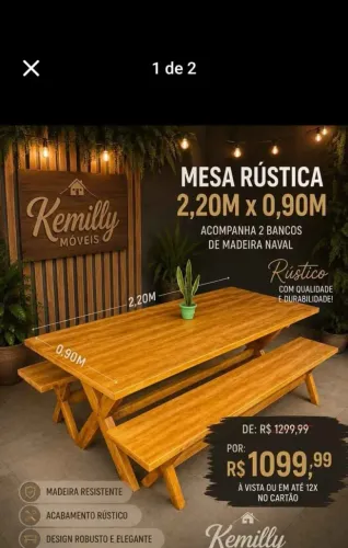 Mesas rústica