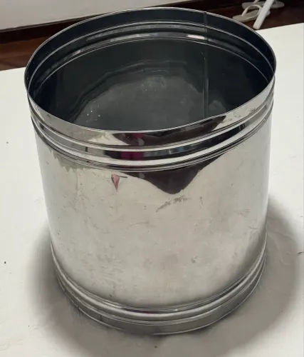 Vaso cachepot em inox 45x45