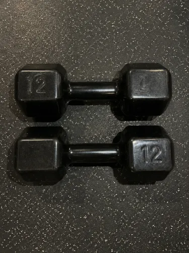Par Halteres sextavados pesados musculação