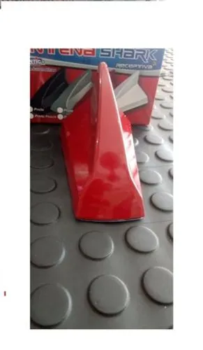 Antena Barbatana Shark Tubarão c sinal radio core vermelho preto Fosco Prata branco