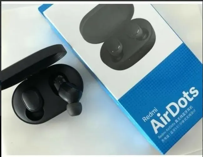 Fone De Ouvido Xiaomi Air Dots Earbuds Sem Fio Preto Lacrado