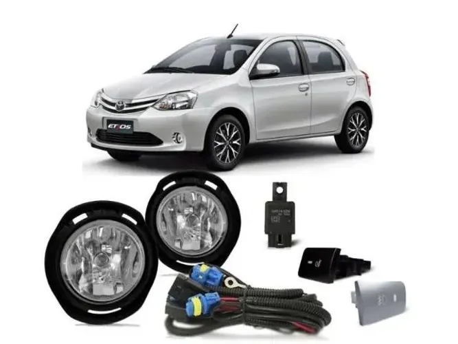 Farol Auxiliar Milha Toyota Etios C/ botão Original - Shocklight