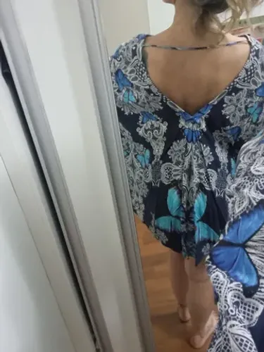 vestido curto farm, tam. p, borboleta, usado 1x