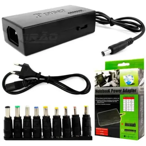 Fonte Carregador Notebook Universal 8 Plugs 