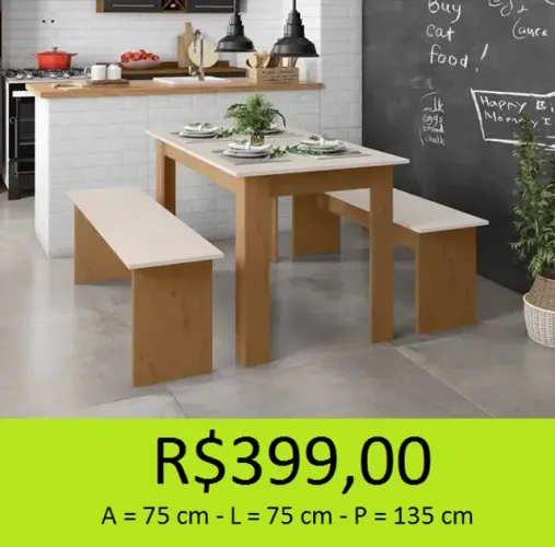 Mesa com baqueta 
