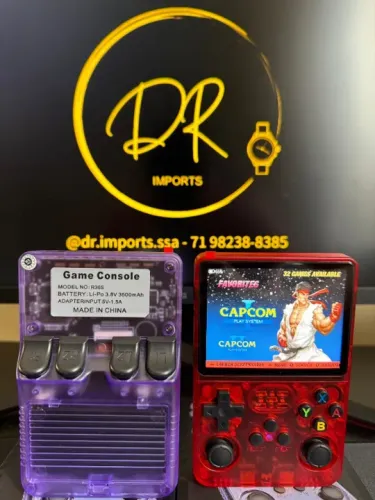 Console Retro de Mão R36S  64gb  película +cartão de memória de 64gb de brinde