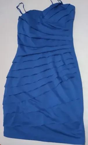 Vestido curto justo-azul
