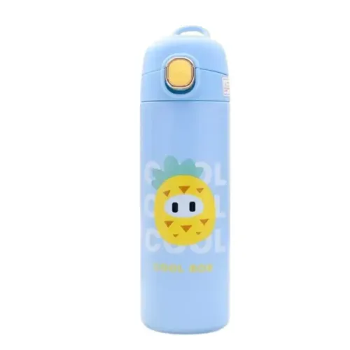 Garrafa Térmica Infantil Vacuum Cup - Aço Inoxidável 420ml, cor azul