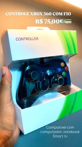 Controle para computador e Xbox 360 com fio