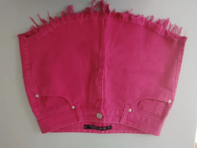 Saia Jeans Rosa