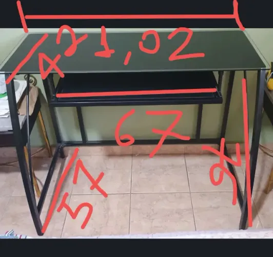 Mesa computador aparador estudo Tok stok material qualidade