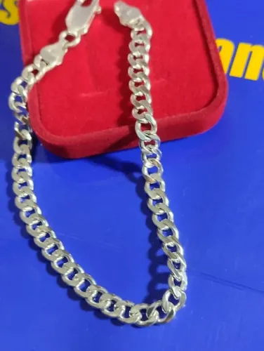 Pulseira Prata 950 de Lei 10 Gramas 20 Cm 6.60 mm Maciça                        