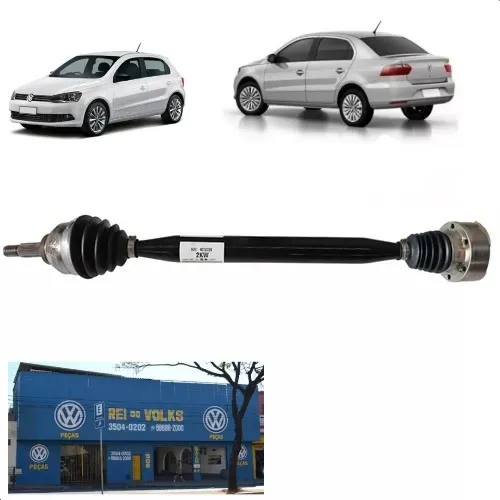 Semi eixo lado direito completo para Gol e Voyage G6 1.6 2013 a 2017