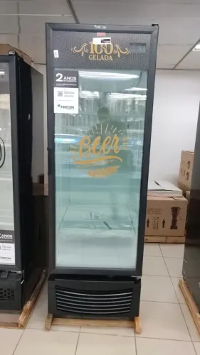 CERVEJEIRA PORTA DE VIDRO ADESIVADA 433L FRICON VCFC-433