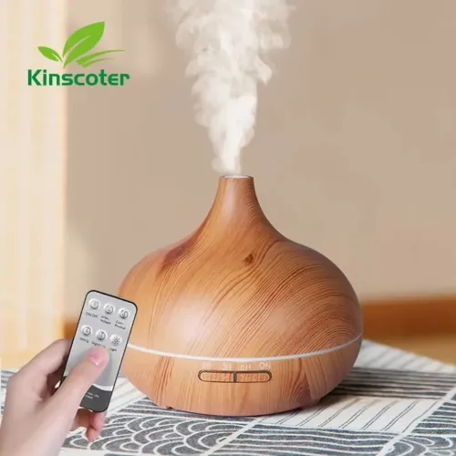 Difusor de aroma e Umidificador de ar ultrassônico Óleo com Led C\ Controle 550ml