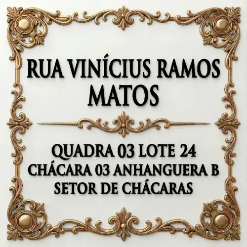 R$ 50 reais por Placa de endereço. tenho 3 tipos 